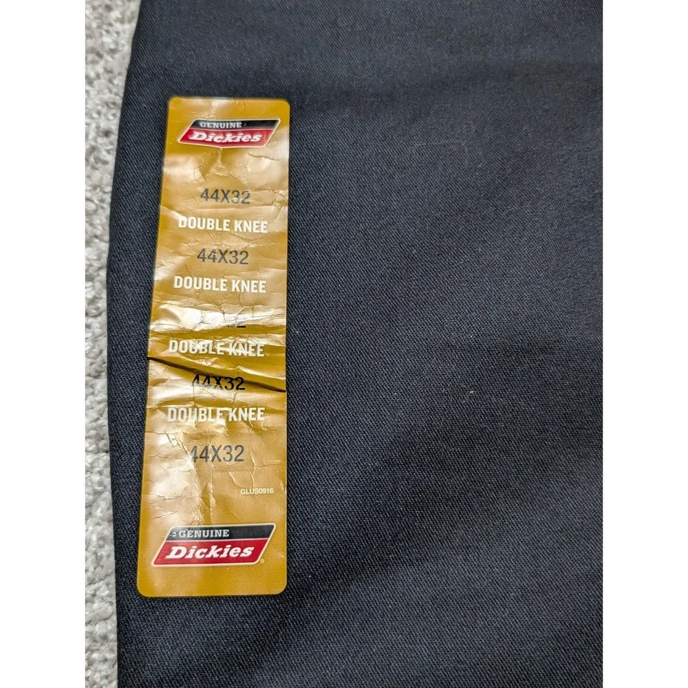Dickies Pants Mens 44x32 Black Double Knee Relaxed Fit Straight-Leg FLEX Genuine